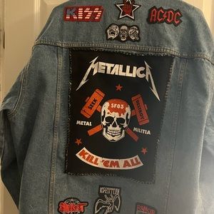 Heavy metal battle jacket custom